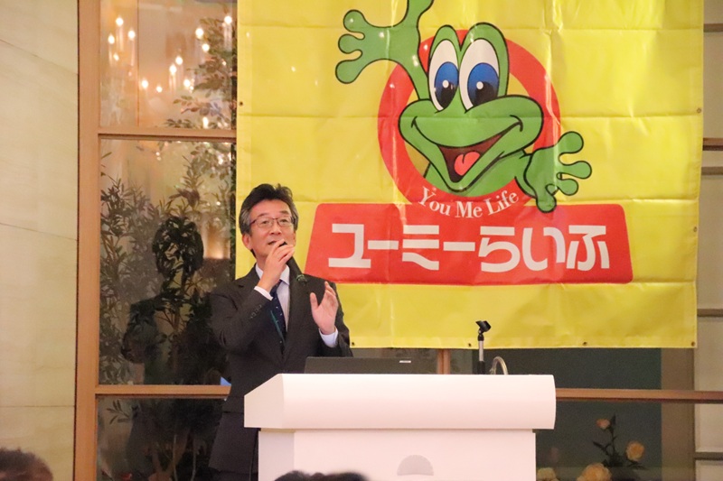 協力業者会の会場の講演